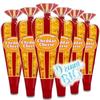 Gourmet Popcorn - LIMITED EDITION 6 Cheddar Cheese Mini Cones - Small Storage Space Friendly & Great Stocking Stuffers! 5.4oz total and Exclusive Inspirational Sticker! view 1