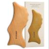 AROMATICA Wooden Dolphin Face and Body Massage Tool | Bosnian Beech Wood Gua Sha Massage Tool | Eliminates Puffiness and Promotes Healthier Body Circulation view 1