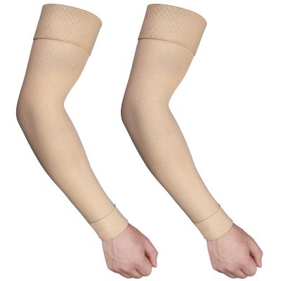 Ailaka Medical Compression Arm Sleeves for Men Women - 20-30 mmHg Lymphedema Compression Sleeves Support for Arms Pain