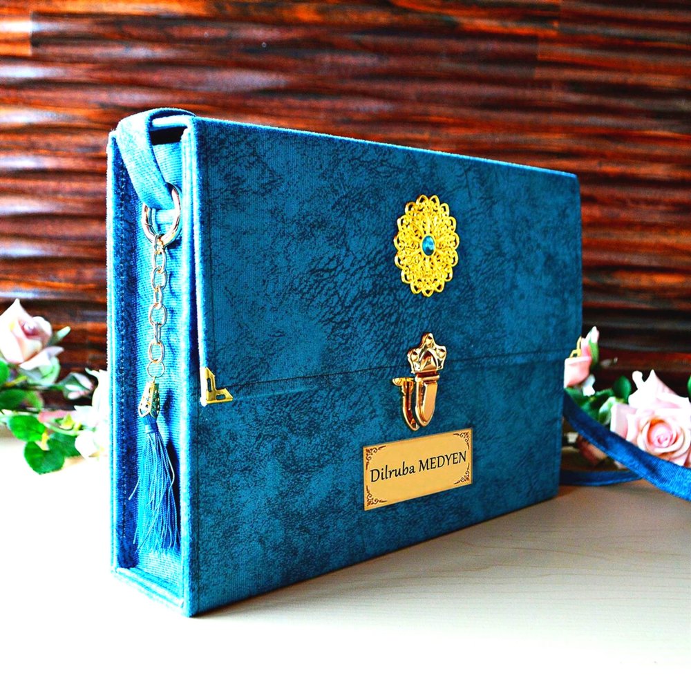 VOGUEHOMEDECOR Lux 30 Juz Quran | 30 Separate Quran Juzz Set | Koran Gift for Muslim | Islamic Birthday Gift, Gift For Mom (Blue)