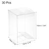 MECCANIXITY Plastic Retail Boxes 2.8"x2.8"x3.9" (70x70x100mm) Gift Box with Protecting Film for Candy, Cookies, Christmas, Wedding, Party Wrapping Clear Pack of 30 view 2
