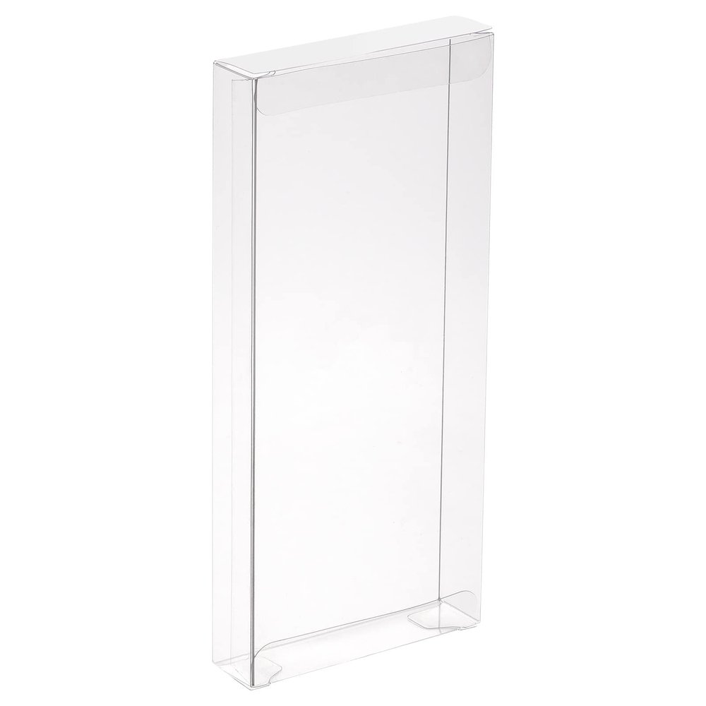 MECCANIXITY Plastic Retail Boxes 3.1"x0.8"x7.1" (80x20x180mm) Gift Box with Protecting Film for Candy, Cookies, Christmas, Wedding, Party Wrapping Clear Pack of 10