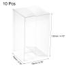 MECCANIXITY Plastic Retail Boxes 2.8"x2.8"x4.7" (70x70x120mm) Gift Box with Protecting Film for Candy, Cookies, Christmas, Wedding, Party Wrapping Clear Pack of 10 view 2