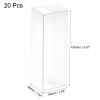 MECCANIXITY Plastic Retail Boxes 2"x2"x5.9" (50x50x150mm) Gift Box with Protecting Film for Candy, Cookies, Christmas, Wedding, Party Wrapping Clear Pack of 20 view 2