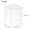 MECCANIXITY Plastic Retail Boxes 3.1"x3.1"x4.3" (80x80x110mm) Gift Box with Protecting Film for Candy, Cookies, Christmas, Wedding, Party Wrapping Clear Pack of 10 view 2