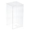 MECCANIXITY Plastic Retail Boxes 3.1"x3.1"x5.9" (80x80x150mm) Gift Box with Protecting Film for Candy, Cookies, Christmas, Wedding, Party Wrapping Clear Pack of 10
