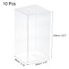 MECCANIXITY Plastic Retail Boxes 3.1"x3.1"x5.9" (80x80x150mm) Gift Box with Protecting Film for Candy, Cookies, Christmas, Wedding, Party Wrapping Clear Pack of 10 view 2