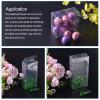 MECCANIXITY Plastic Retail Boxes 3.1"x3.1"x5.9" (80x80x150mm) Gift Box with Protecting Film for Candy, Cookies, Christmas, Wedding, Party Wrapping Clear Pack of 10 view 4