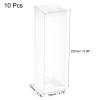 MECCANIXITY Plastic Retail Boxes 2.8"x2.8"x9.1" (70x70x230mm) Gift Box with Protecting Film for Candy, Cookies, Christmas, Wedding, Party Wrapping Clear Pack of 10 view 2