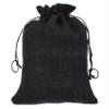 CleverDelights 8" x 12" Black Burlap Bags - 25 Pack - Jute Burlap Drawstring Sacks view 1
