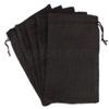 CleverDelights 8" x 12" Black Burlap Bags - 25 Pack - Jute Burlap Drawstring Sacks view 3