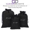 CleverDelights 8" x 12" Black Burlap Bags - 25 Pack - Jute Burlap Drawstring Sacks view 4