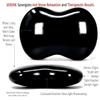Serene (Midnight Black)(Set of 2) Synergy Stones - Contoured Hot Stone Massage Tools - Deep Heat for Muscle Tension Relief - Relaxing and Therapeutic Ultra-Smooth for on Skin with Oil or Over Clothes view 2
