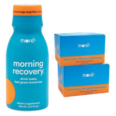Morning Recovery DHM Electrolyte, Milk Thistle Drink Proprietary Formulation to Hydrate While Drinking, Non GMO, Vegan, Gluten-Free, Orange Mango, Pack of 24