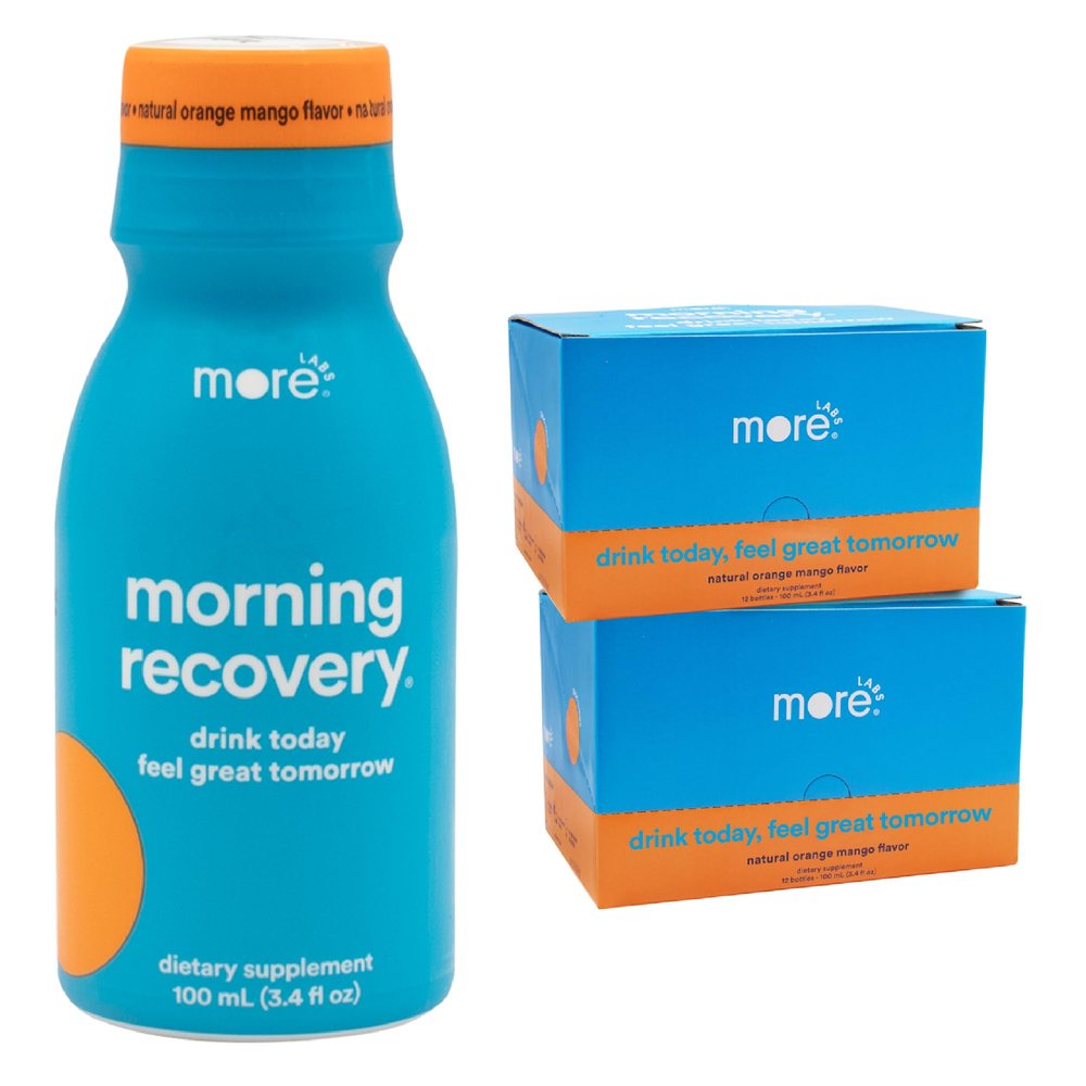 Morning Recovery DHM Electrolyte, Milk Thistle Drink Proprietary Formulation to Hydrate While Drinking, Non GMO, Vegan, Gluten-Free, Orange Mango, Pack of 24