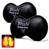 Blissful (Basalt Black)(Set of 2) Synergy Stone - Contoured Hot Stone Massage Tools - Deep Heat for Muscle Tension Relief - Relaxing and Therapeutic - Matte Surface for on Skin with Oil only view 1