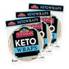 Toufayan KETO Tortilla Wraps - 0g Net Carbs, No Sugar, 11g Fiber & 5g of Protein per wrap | 3 Pack, 18 Wraps Total | Vegan & Kosher view 1
