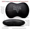 Serene (Basalt Black)(Set of 2) Synergy Stones - Contoured Hot Stone Massage Tools - Deep Heat for Muscle Tension Relief - Relaxing and Therapeutic - Matte Surface for on Skin with Oil only view 2