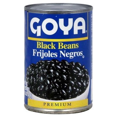 Goya Black Beans Premium, 15.5 Oz (439 g) (Pack of 4)
