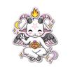 Demigirl LGBTQ+ Pride Themed Cute Baphomet 11 inch Static Cling Decal, Reusable and Repositionable view 1