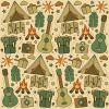 Cute Camping Gear Wrapping Paper Premium Father's Day Gift Wrap Camp Birthday Theme Birthday Party Decoration Tent Decor (12 foot x 30 inch roll) view 2