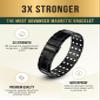 MagnetRX 3X Strength Magnetic Bracelets for Men  Effective Titanium Mens Magnetic Bracelet  Premium Foldover Clasp & Adjustable Length with Sizing Tool & Gift Box (Black) view 4