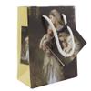 Catholic Gift Bag | Beautiful Marian Designs | Miraculous Medal or Madonna and Child | Includes Tissue Paper and Gift Tag | Great for First Holy Communion and Confirmation (Brown (5" x 4")) view 1