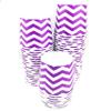 Heyiwell 16OZ Paper Ice Cream Cups&Frozen Yogurt Cups Dessert Bowls Snacks Cups for Hot or Cold Food, 50PC Purple Chevron Pattern view 3