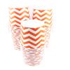 Heyiwell 16OZ Paper Ice Cream Cups&Frozen Yogurt Cups Dessert Bowls Snacks Cups for Hot or Cold Food, 50PC Orange Chevron Pattern view 2