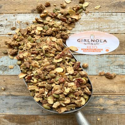 Low Sugar Low Carb Granola Cereal | Peanut Butter PUMPKIN Party | 5 Lbs | Nutty Girl Keto Girlnola