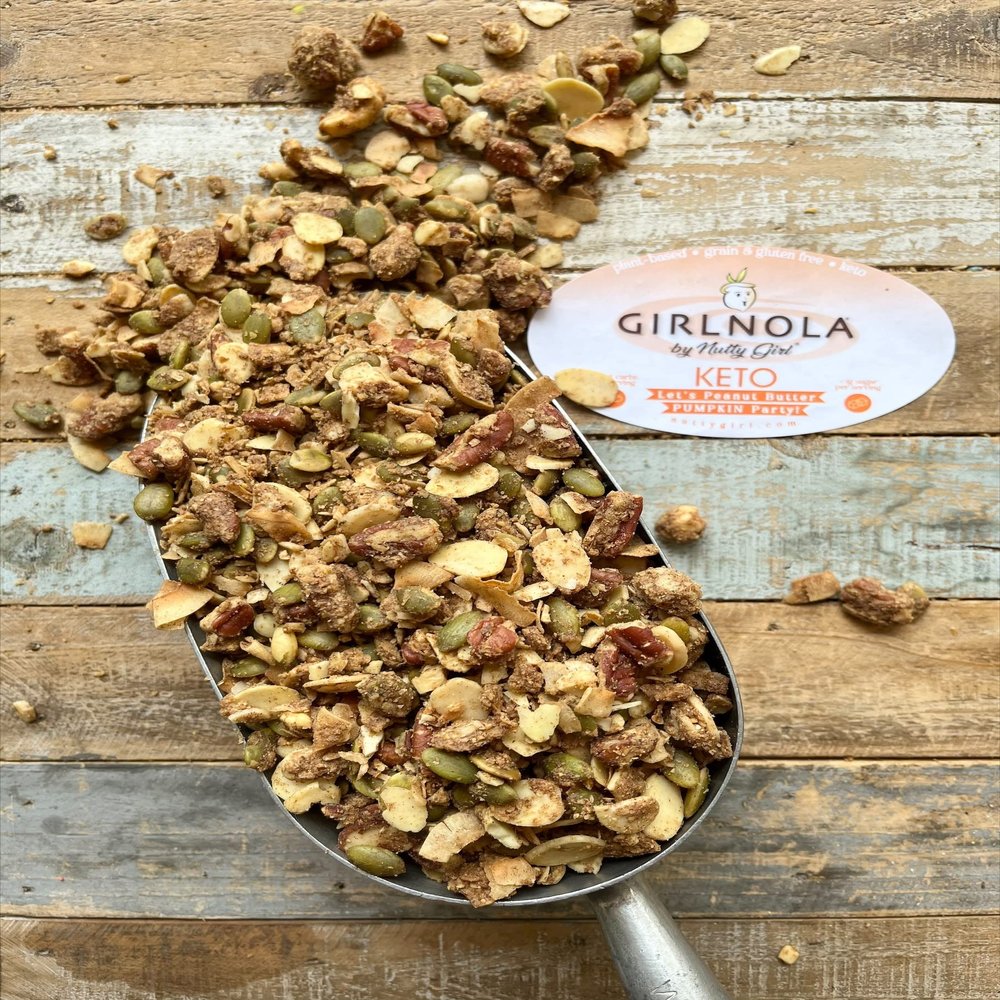 Low Sugar Low Carb Granola Cereal | Peanut Butter PUMPKIN Party | 5 Lbs | Nutty Girl Keto Girlnola