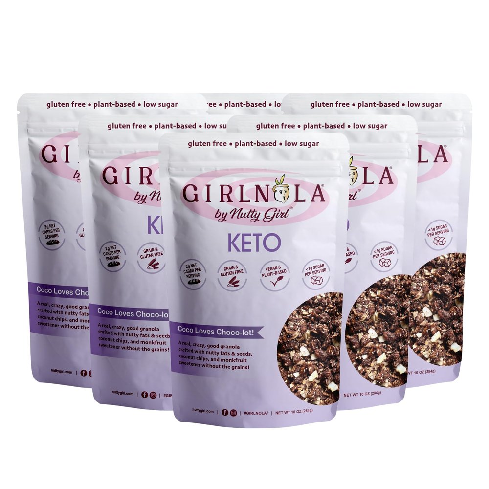 Low Sugar Low Carb Granola Cereal | Coco Loves Choco-Lot | 6 Pack | Nutty Girl Keto Girlnola