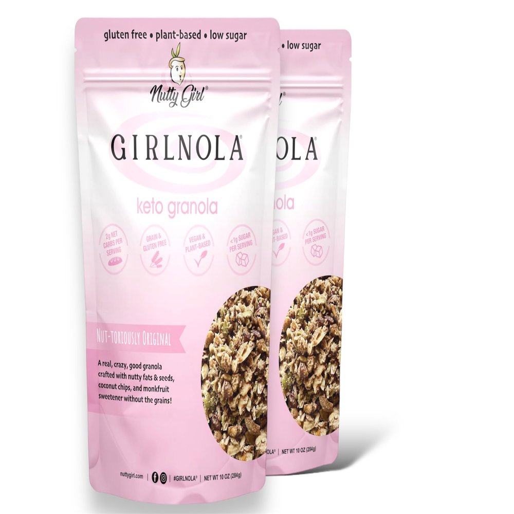 Low Sugar Low Carb Granola Cereal | Low Sugar Granola Cereal | Nut-oriously Original | 2 Pack | Nutty Girl Keto Girlnola