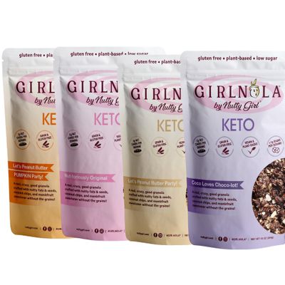 Low Sugar Low Carb Granola Cereal | Variety (10oz) 4 Pack | Nutty Girl Keto Girlnola