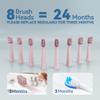 7AM2M Sonic Electric Toothbrush for Adults and Kids- High Power Rechargeable Toothbrushes with 8 Brush Heads,5 Adjustable Modes, Built-in 2-Minute Smart Timer,4 Hours Fast Charge for 30 Days(Pink) view 2