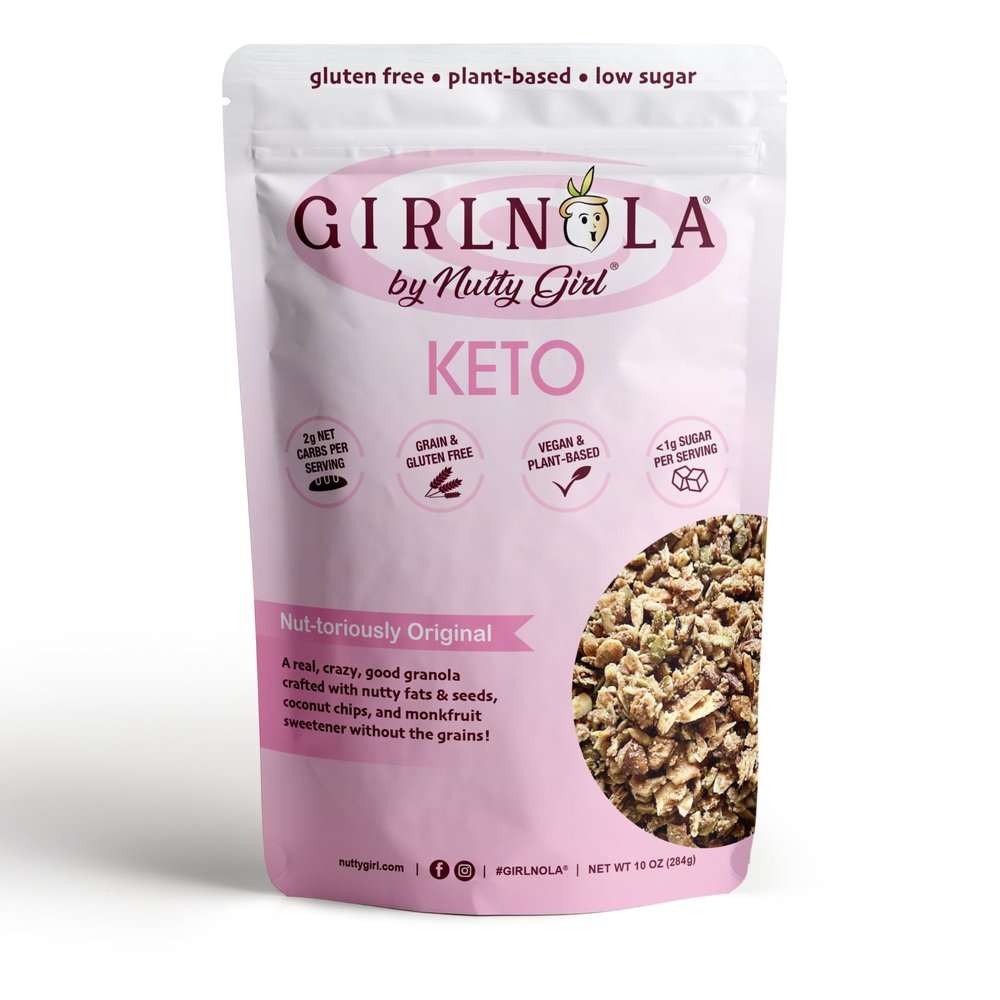 Low Sugar Low Carb Granola Cereal | Nut-oriously Original | 6 Pack | Nutty Girl Keto Girlnola