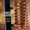 Copper Cigar Caddy Magnetic Cigar Holder for Golf Cart, Solid Copper Construction, Fits Any Cigar Length, Golf Cart Accessory view 2
