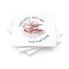 30 Pk, "Books & Coffee" Beverage 3-Ply Paper Party Napkins for Book Clubs and Events, Lunches, Garden Parties, Tea Time view 1