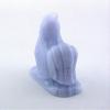 BLUE LACE AGATE ROOSTER CARVING GEMSTONE GEM STONE NATURAL EBS4919 view 3