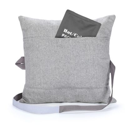 SWISSELITE Post Surgery Pillow for Hysterectomy & C-Section Abdominal Support with Retractable Straps & Pocket Adjustable Filling Fits Waists up to 50" (Ice Pack Not Included)