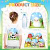 Coume Adopt a Farm Animal Party Favor Farm Drawstring Bags 10 x 12 Inch Cow Chicken Sheep Horse Pig Bag for Kids Girls Boys Spring Summer Party Favor view 2