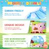 Coume Adopt a Farm Animal Party Favor Farm Drawstring Bags 10 x 12 Inch Cow Chicken Sheep Horse Pig Bag for Kids Girls Boys Spring Summer Party Favor view 3