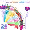 Skyley 24 Pcs 1950s Party Decorations Disco 50s Straws Retro Sock Hop Rock Silly Straws Music Party Favors for Adults 50s Dancing Parties, 8 Styles and Colors view 2