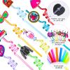 Skyley 24 Pcs 1950s Party Decorations Disco 50s Straws Retro Sock Hop Rock Silly Straws Music Party Favors for Adults 50s Dancing Parties, 8 Styles and Colors view 3