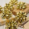 CHOIEO 15 Pcs Gift Bows Assortment, Decor for Christmas, Birthdays, Weddings, Holiday Embellishments, Presents, Wrapping Paper, Anniversaries, Baby Showers, Bridal Showers, Hanukkah (Gold) view 2