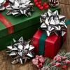CHOIEO 15 Pcs Gift Bows Assortment, Decor for Christmas, Birthdays, Weddings, Holiday Embellishments, Presents, Wrapping Paper, Anniversaries, Baby Showers, Bridal Showers, Hanukkah (Silver) view 2