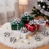 CHOIEO 15 Pcs Gift Bows Assortment, Decor for Christmas, Birthdays, Weddings, Holiday Embellishments, Presents, Wrapping Paper, Anniversaries, Baby Showers, Bridal Showers, Hanukkah (Silver) view 4