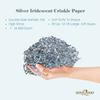 UNIQOOO 1 LB Metallic Iridescent Silver Crinkle Cut Paper Shredded Filler, Sparkle Crystal Unicorn Silver Paper Shreds Raffia Tissue, Craft Bedding Cushion for Christmas Wedding Birthday Bridesmaid view 3