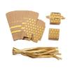 AWELL Kraft Gift Candy Box with Gold Dots Bulk 2x2x2 inches with Ribbon Party Favor Box for Vintage Birthday Wedding Graduation Party, Gold Dots,Pack of 50 view 4