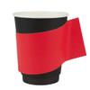 Restaurantware SLEEVES ONLY: Restpresso Hot Coffee Sleeves With Handle 1000 Disposable Cup Sleeves - Cups Sold Separately Fits 12- 16- And 20-Ounce Cups Red Paper Cup Jackets view 1